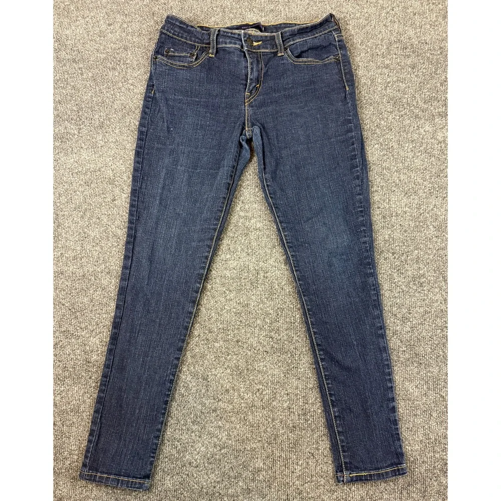 Levi's 535 Legging Jeans Women's Size 11 Short Dark Wash Stretch Mid Rise Denim